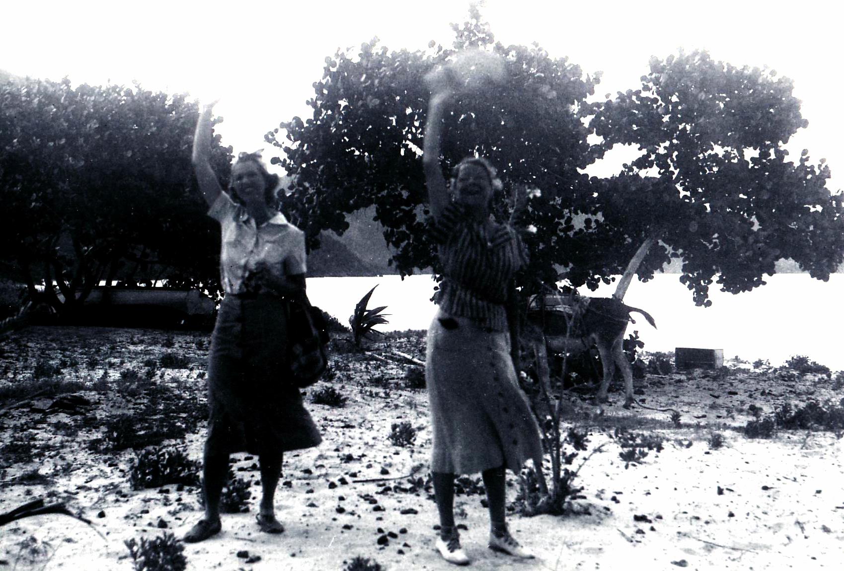 Local men transporting supplies up the hill.